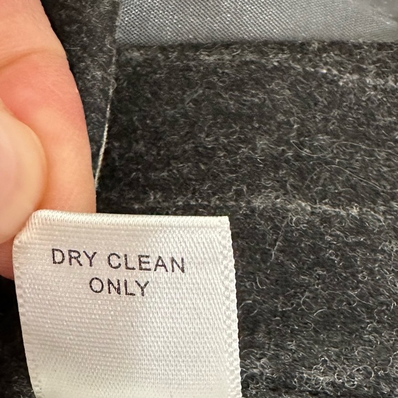 Banana Republic NWOT Charcoal Pinstripe Lined Wool Cashmere Slacks Trousers 12 - Picture 11 of 15